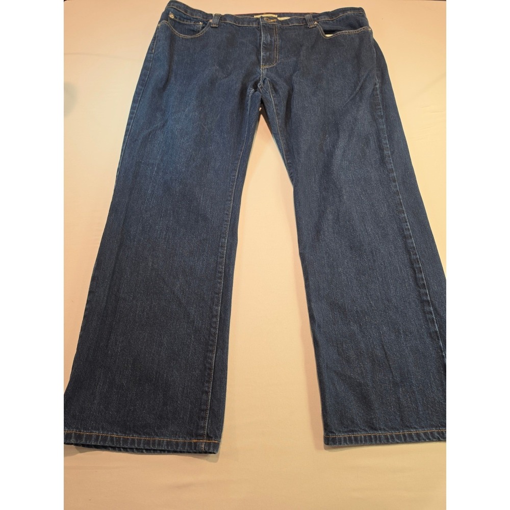 LL Bean Mens Standard Fit Jeans 42x30 Dark Wash Straight Leg Denim 298653